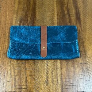 EUC KMM&Co. Petrol Blue Bison Clutch Wallet